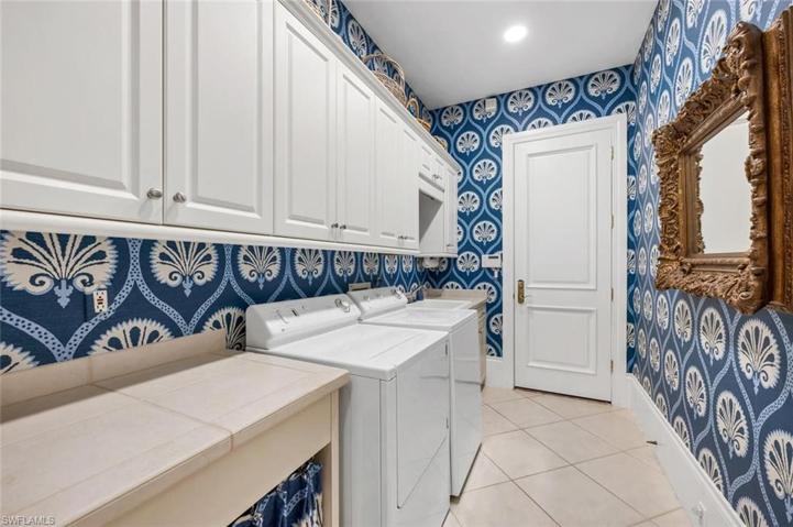 Laundry is large with deep, drop-in sink.