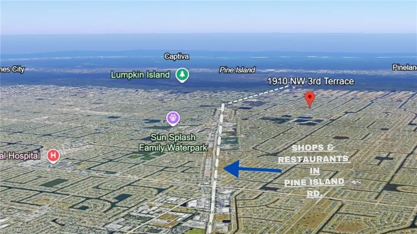 Aerial map of property and surrounding area