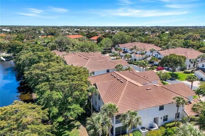 Birds eye view of property featuring a residential view and a water view