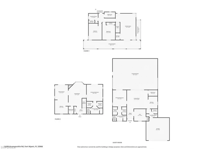 Main House Floor plans