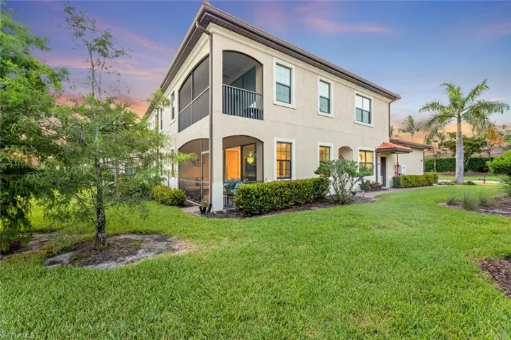 Side view of back yard