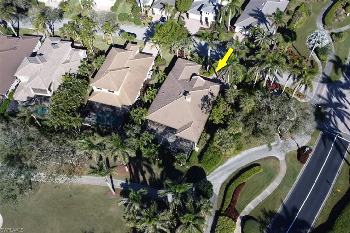 Birds eye view of property