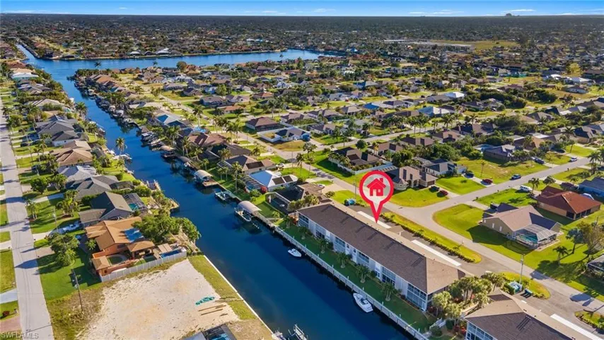Aerial View Back Exterior/Canal