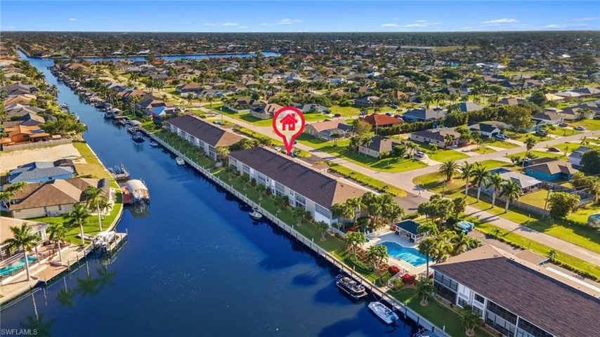 Aerial View Back Exterior/Canal