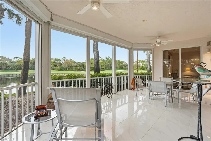 Watch the golfers on your screened lanai.