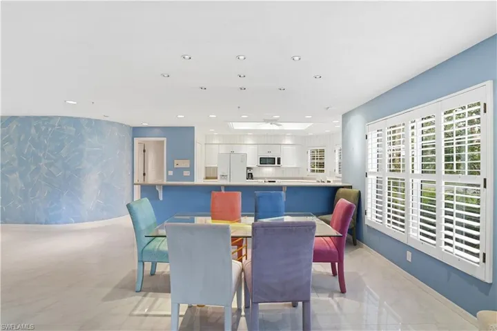 Dining room with southern facing windows.