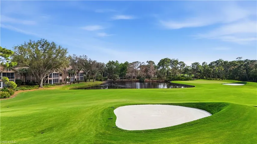 The lanai overlooks Creekside course at Bonita Bay.