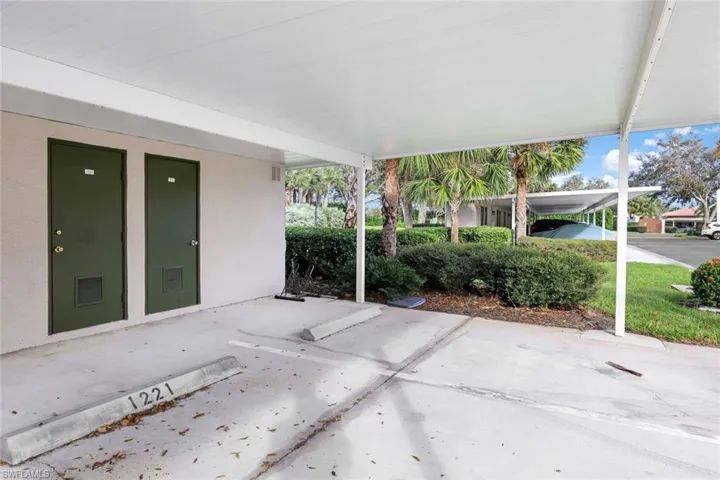 Covered parking spot and private storage area!
