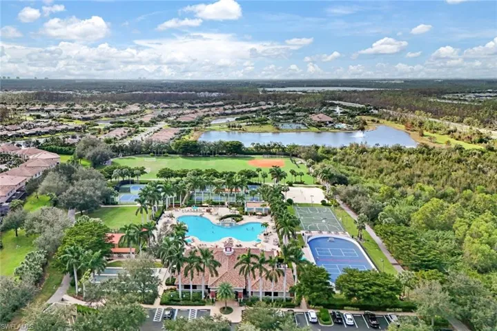 Bella Terra amenities include a 7,000 sq. ft. Club House, with a fitness center, a resort style pool with a spa and waterfall, pickleball, tennis, bocce, & basketball courts, multi-use ball fields, an inline skate park, beach volley ball, butterfly garden, tot-lot playground and a smaller ancillary pool within the community.