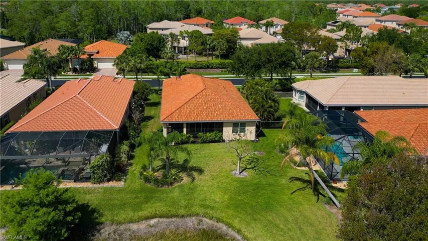 Bird's eye view with a residential view