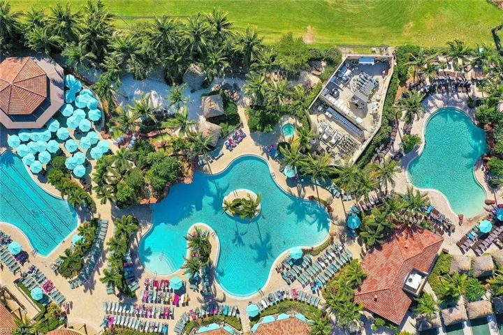 Bird's eye view of a pool