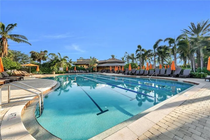 Community pool featuring a patio area