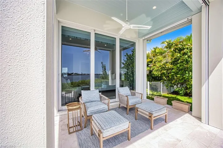 Primary outdoor sitting area.