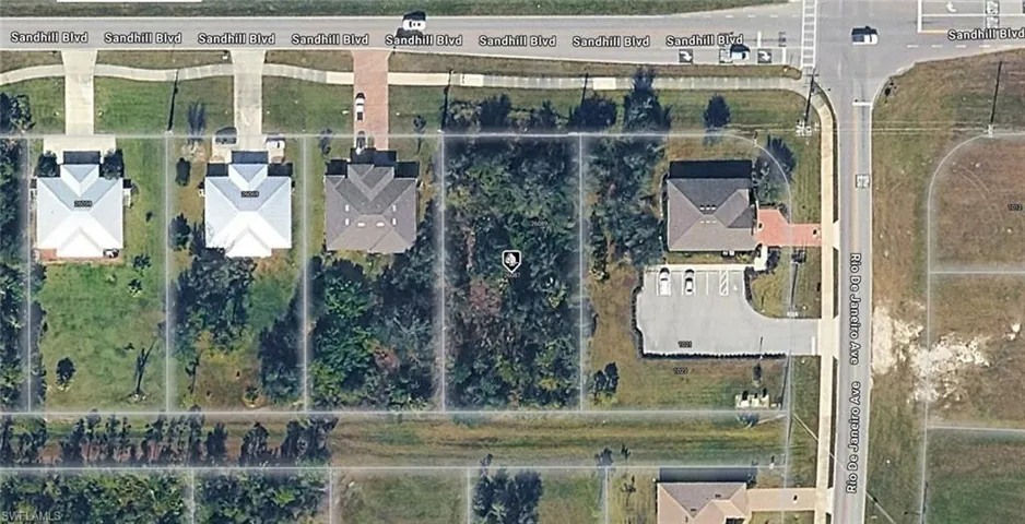 Aerial Survey Map. Representing the parcel boundaries and site orientation of the property