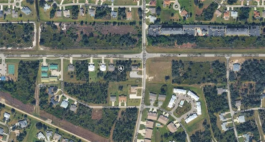 Aerial Property Map. Identifying the parcel boundaries and surrounding infrastructure relative to the property