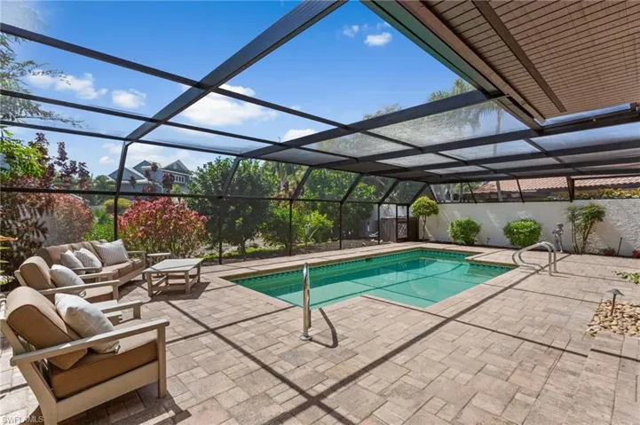 Large private pool area. Plenty of room for relaxing poolside!