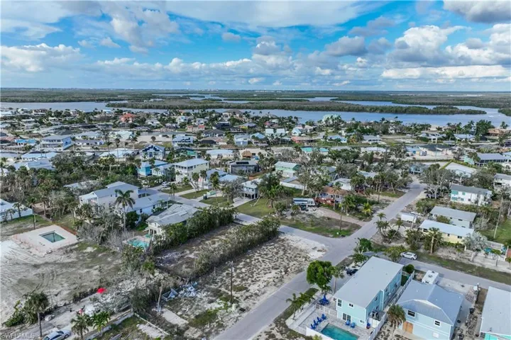 Aerial view of the lot looking northeast