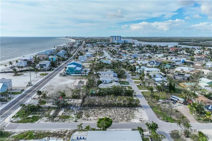 Aerial view of the lot looking north