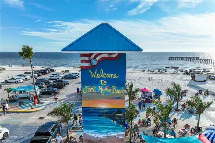 Aerial view of the Fort Myers Beach area