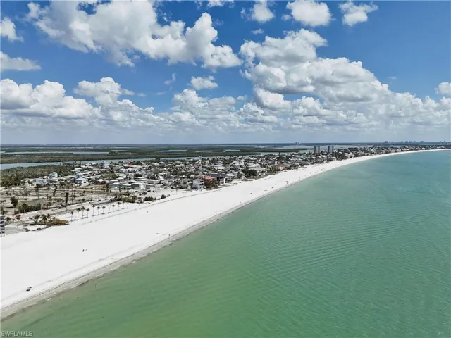 Bird's eye view of expansive beach