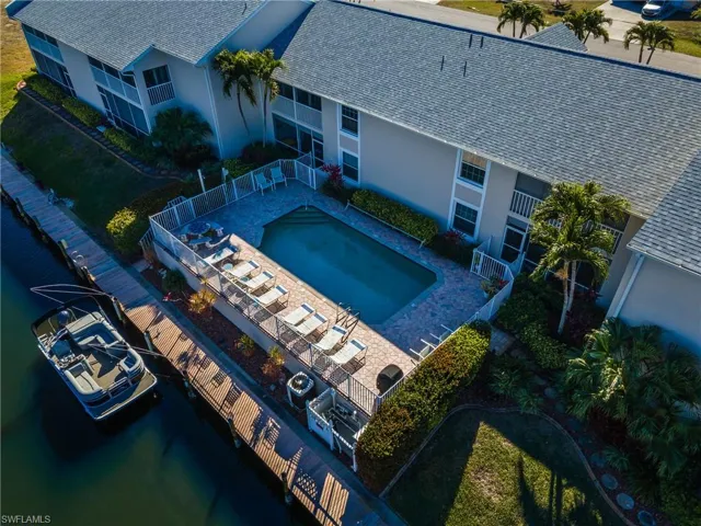 Bird's eye view of a pool