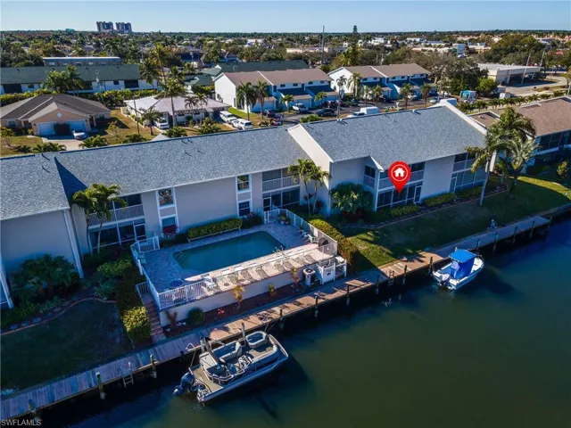 Drone / aerial view of a large body of water