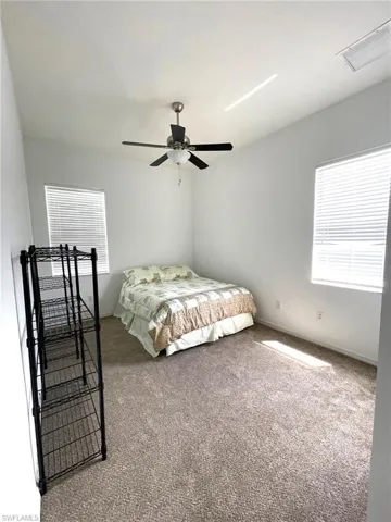 Bedroom 3 - New Carpet in bedroom with ceiling fan