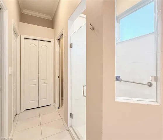 Separate Shower, Enclosed Water Closet for Privacy and Linen Closet