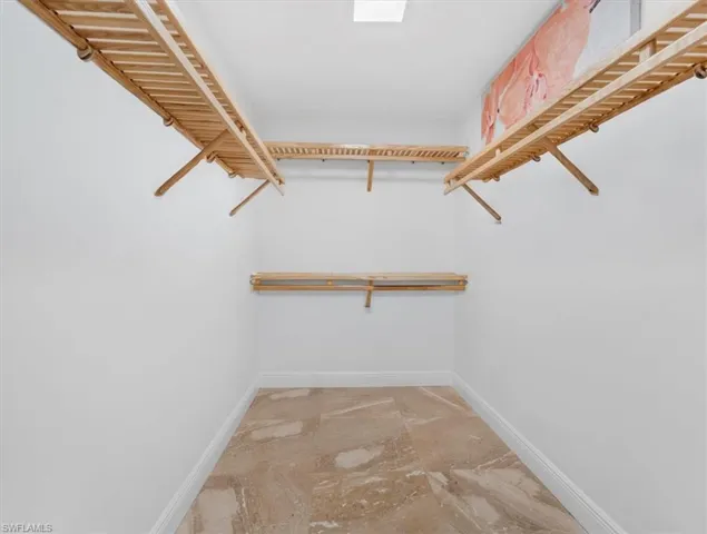 View of walk in closet