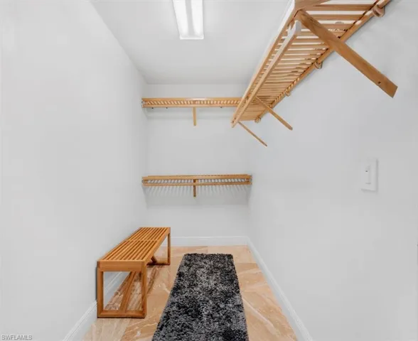 View of walk in closet