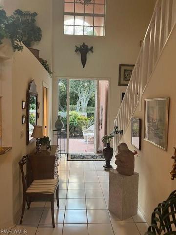 View from great room to entry