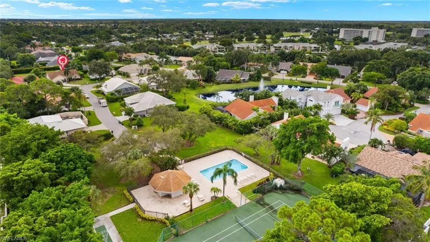 Drone / aerial view with a residential view