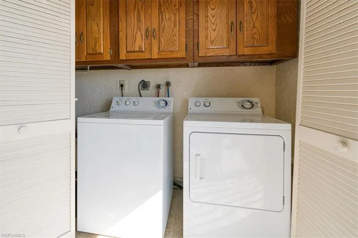 Laundry located in closet on Lanai
