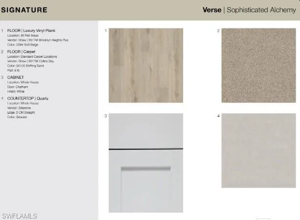 6753 Equinox Lane design selections.  Home is under construction and selections are subject to change.