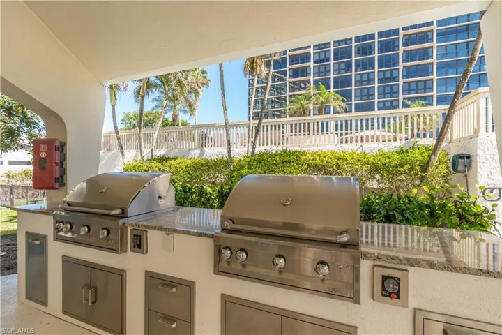 Outdoor kitchen and area for grilling