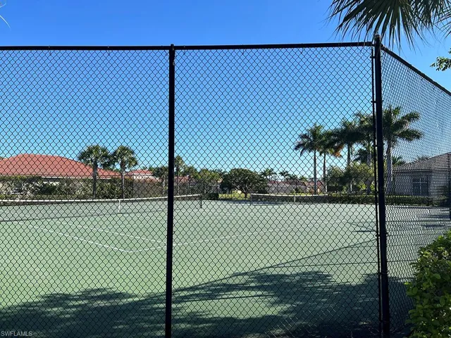 View of tennis court