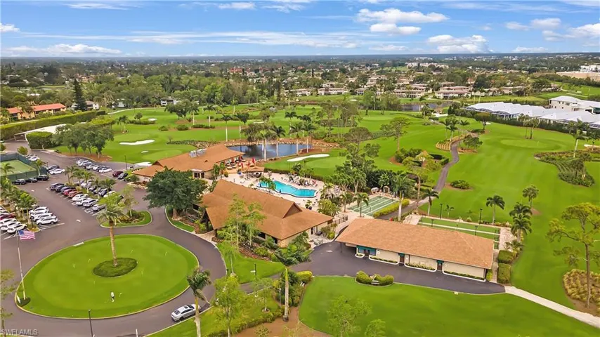 Aerial view featuring golf course view