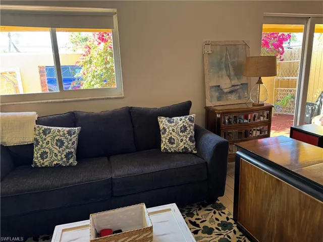 Living room featuring wood finished floors