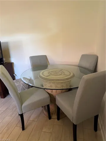 Dining room featuring light wood-type flooring