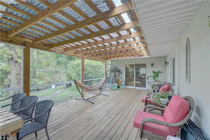 View of wooden terrace