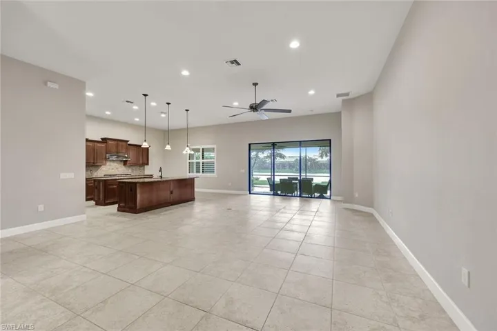 Large open concept family dining living space!