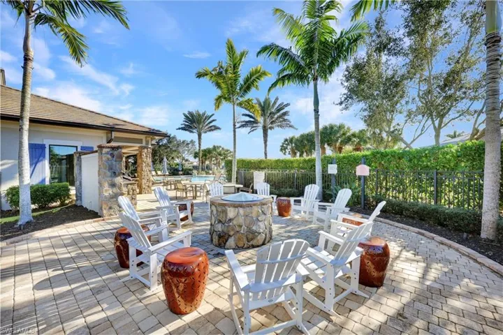 View of patio / terrace with an outdoor fire pit