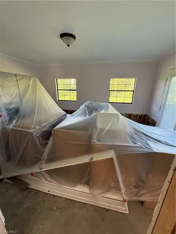 Miscellaneous room with a wealth of natural light and ornamental molding