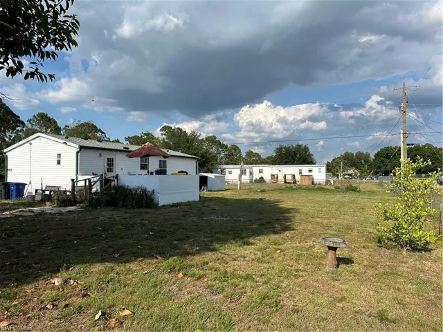 spacious fenced yard