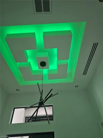 Detailed view of recessed lighting