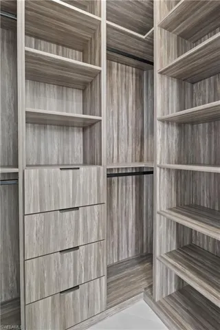 View of walk in closet