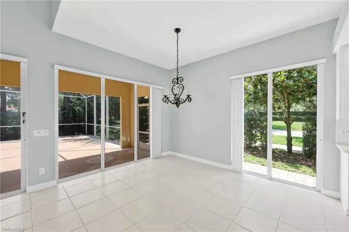 Open Dining Area with access to the Patio/Lanai