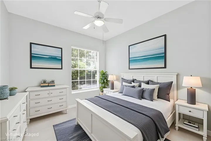 Virtually staged (Coastal Style) Bedroom #3