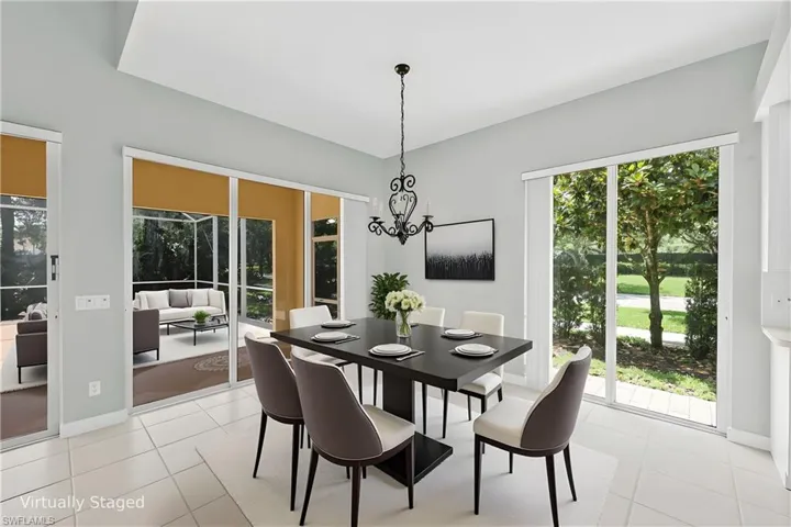 Virtually staged Dining Area