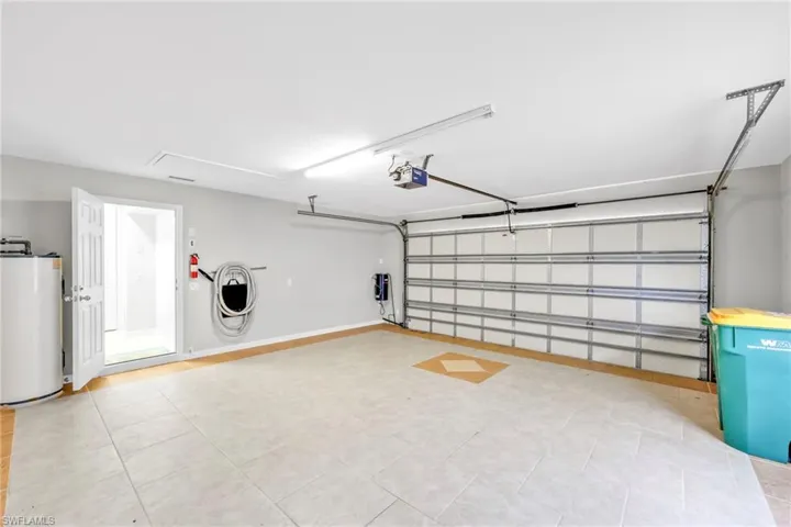 2-car Garage with Tile Flooring insulated garage door